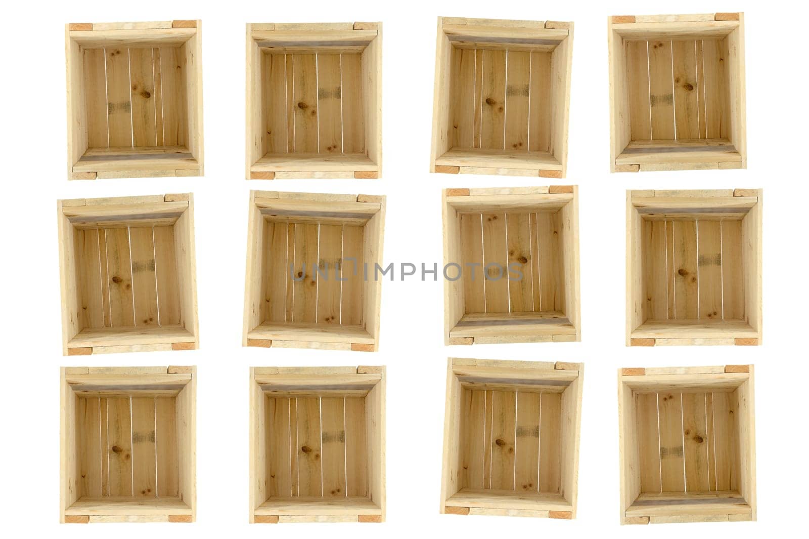 A close up shot of a wooden crate