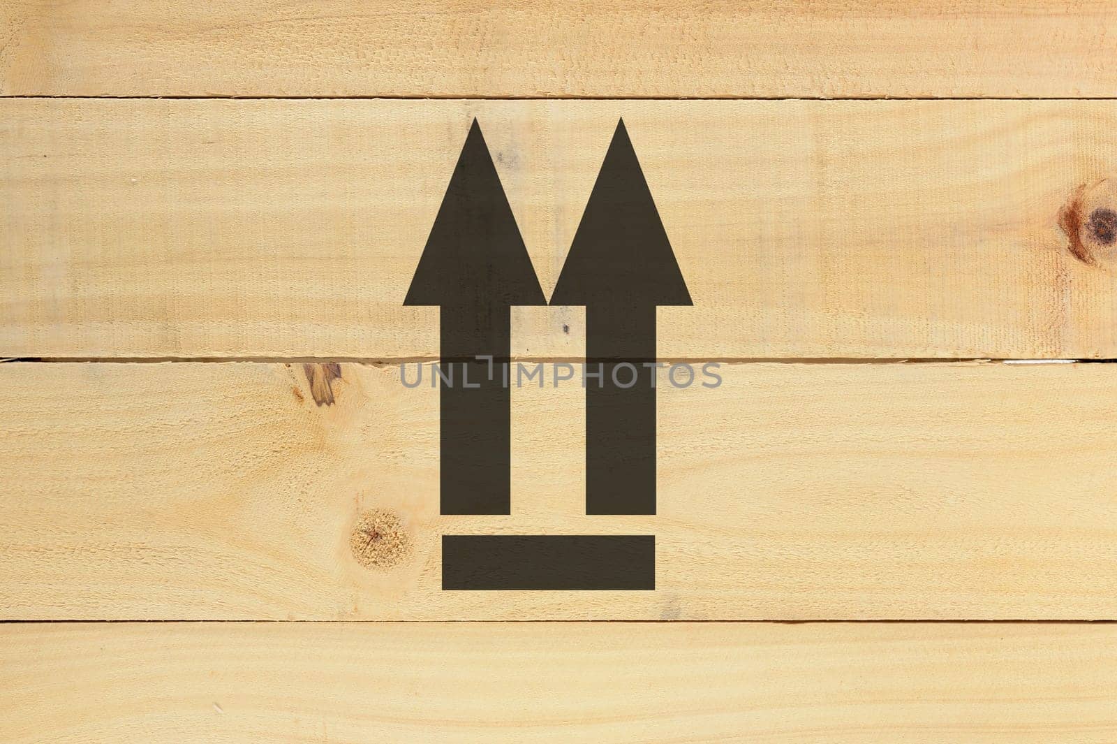 A close up shot of a wooden crate