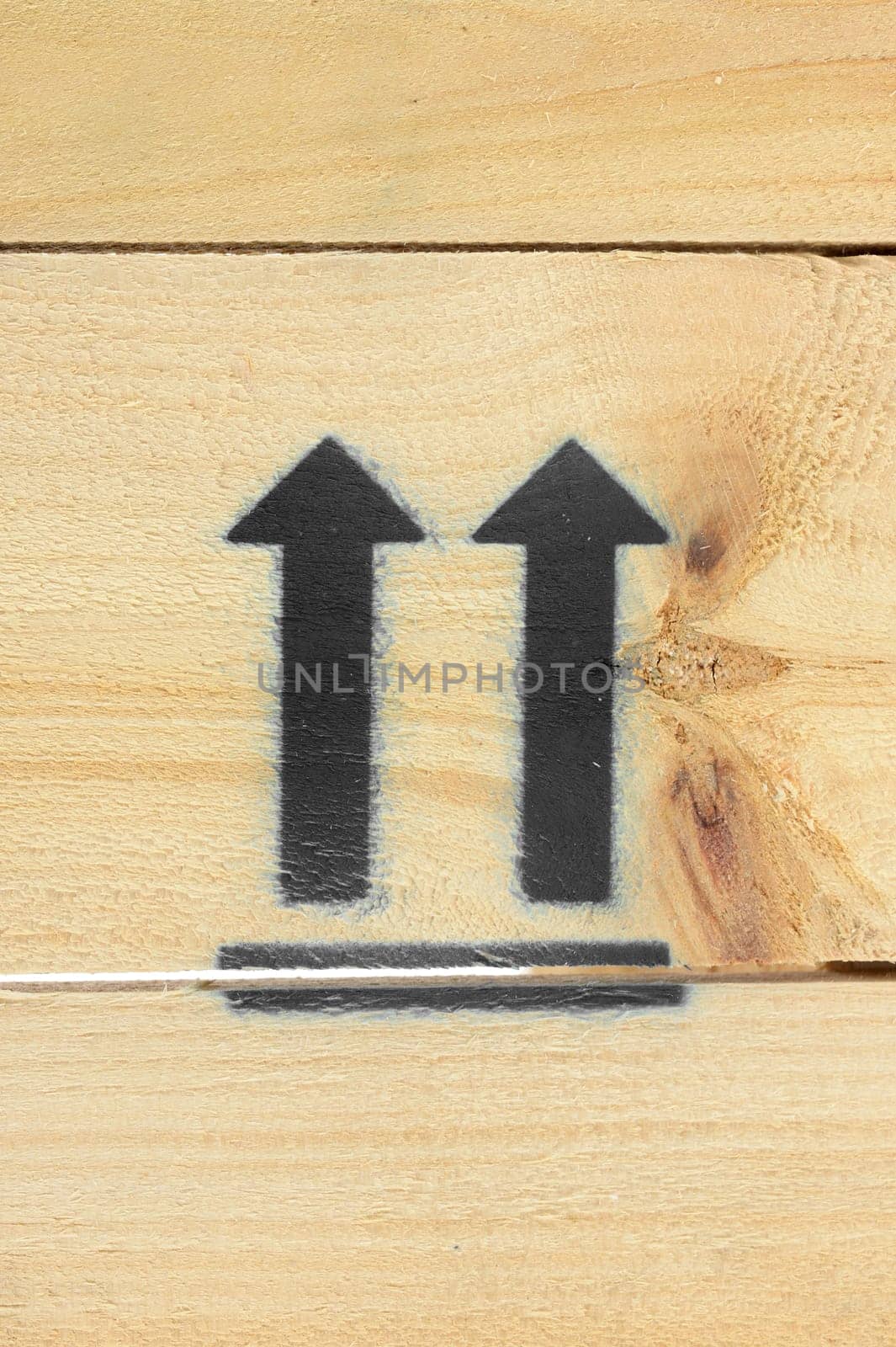 A close up shot of a wooden crate