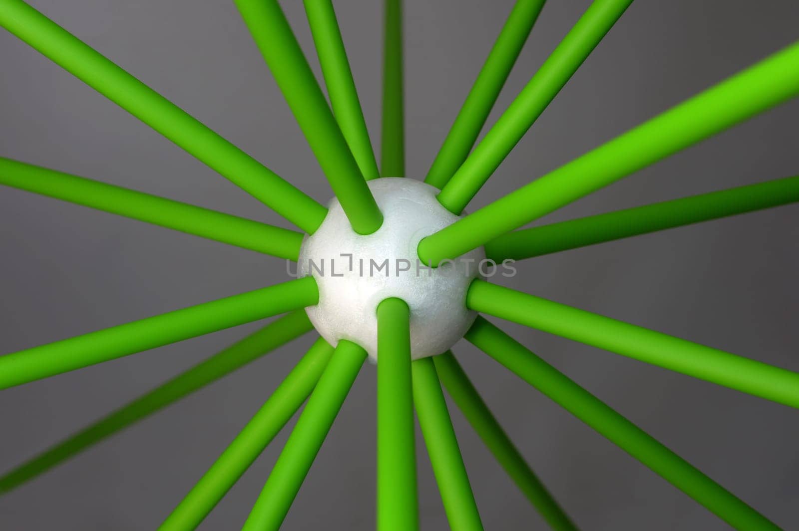 An abstract image of a toy molecule design