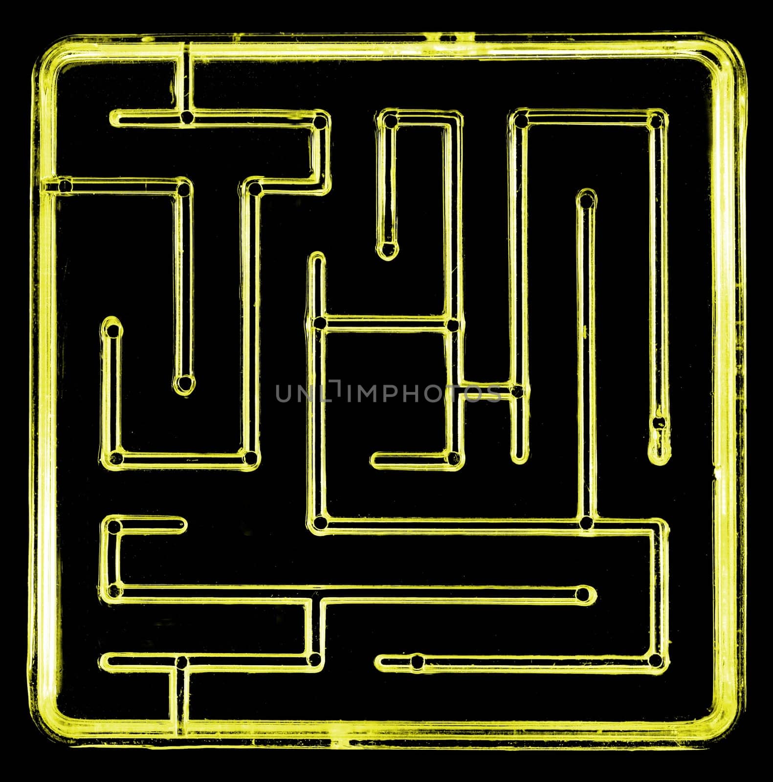 A close up abstract image of a maze