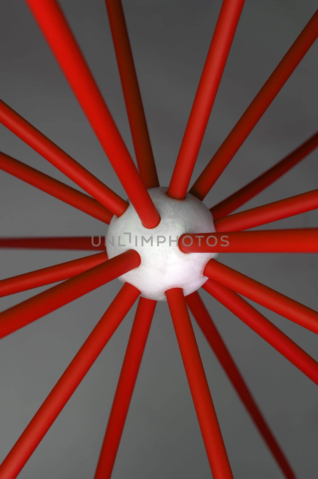 An abstract image of a toy molecule design