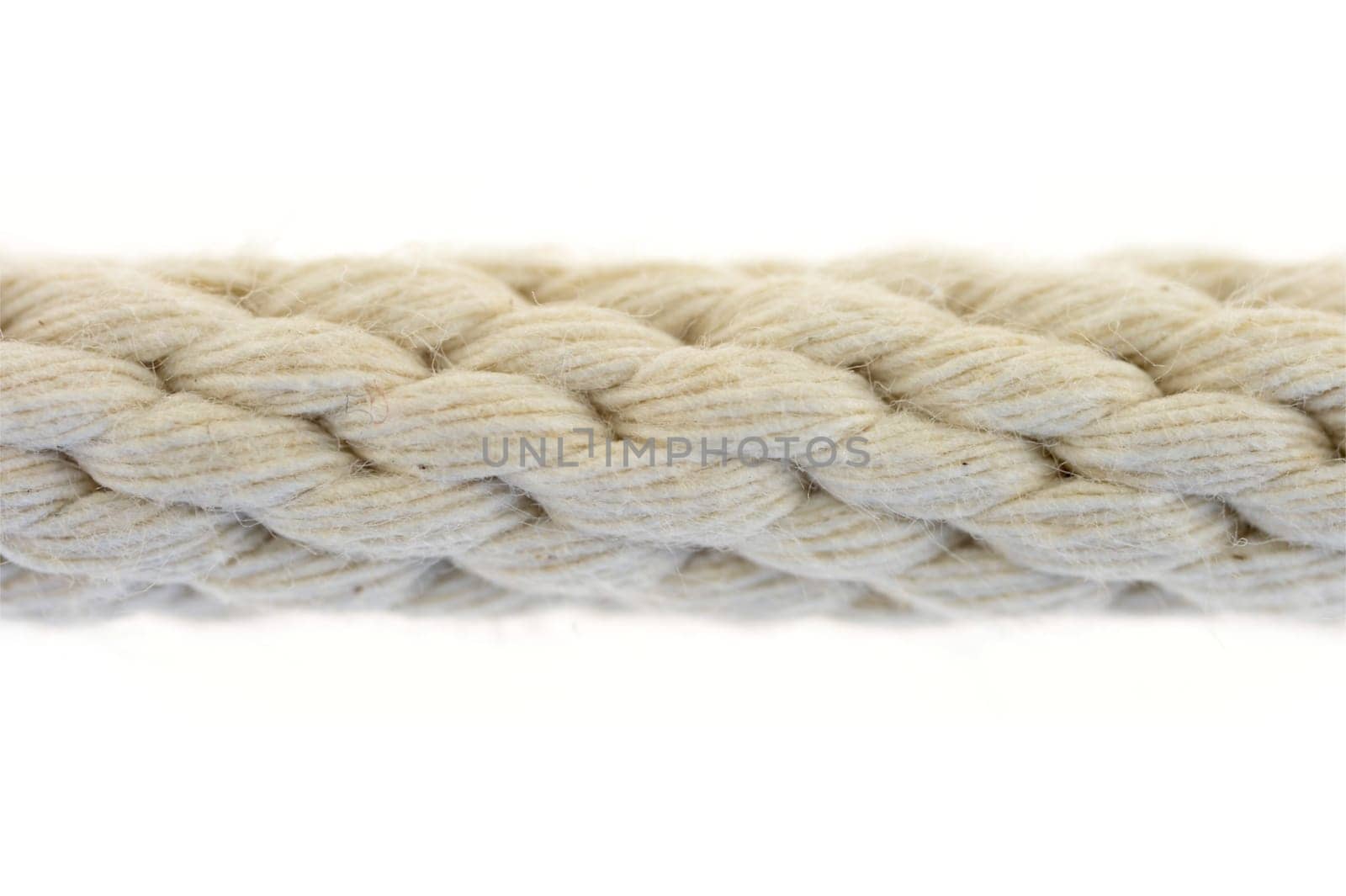A close up shot of a white rope