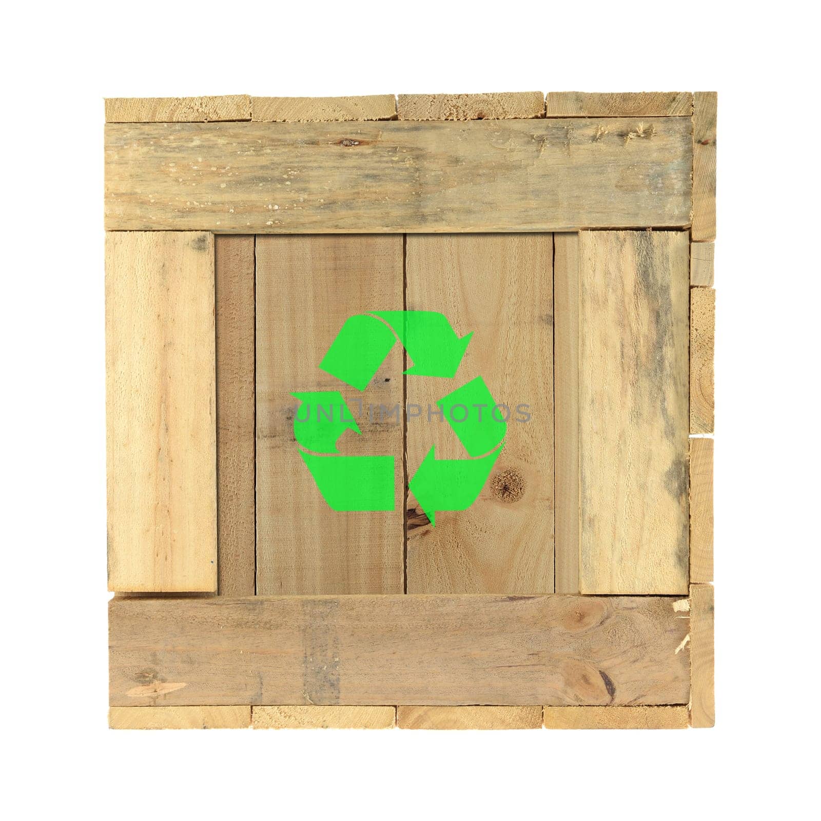 A close up shot of a wooden crate