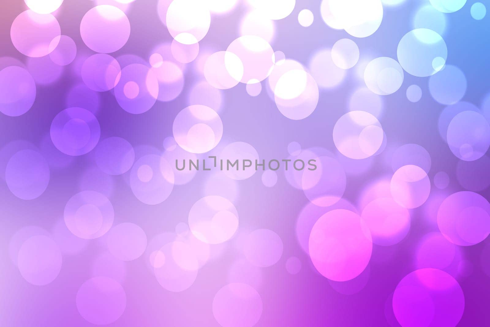 Abstract gradient purple pink background texture with blurred bokeh circles and lights. Space for design. Beautiful backdrop.