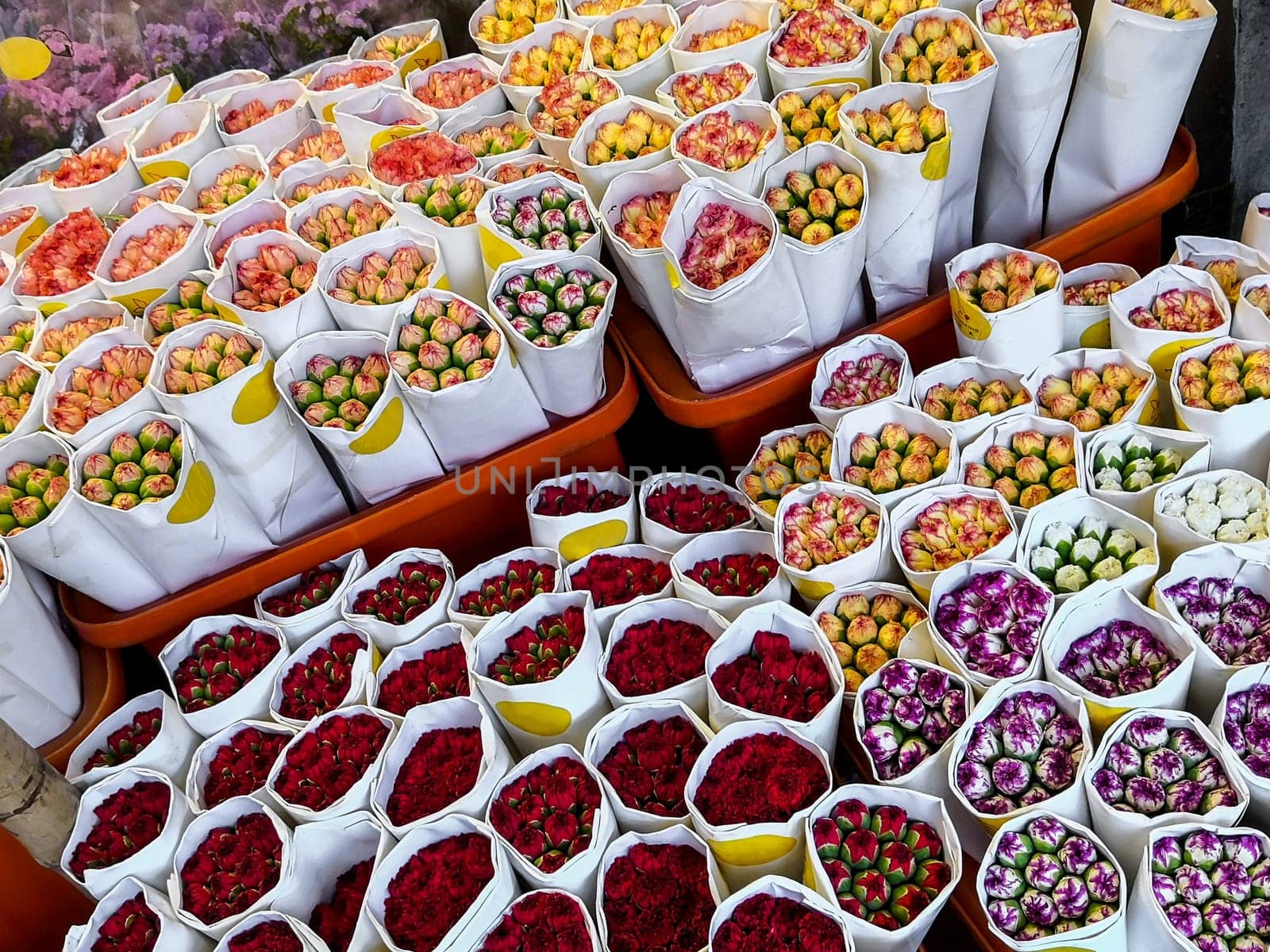 Flower bouquets for sale, China, Hong Kong