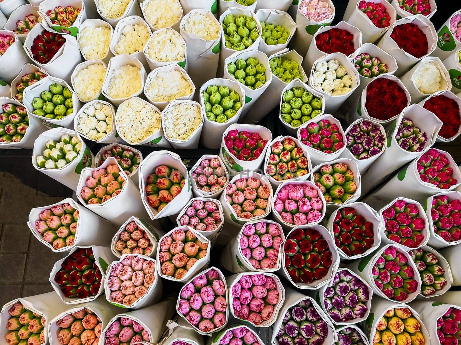 Flower bouquets for sale, China, Hong Kong