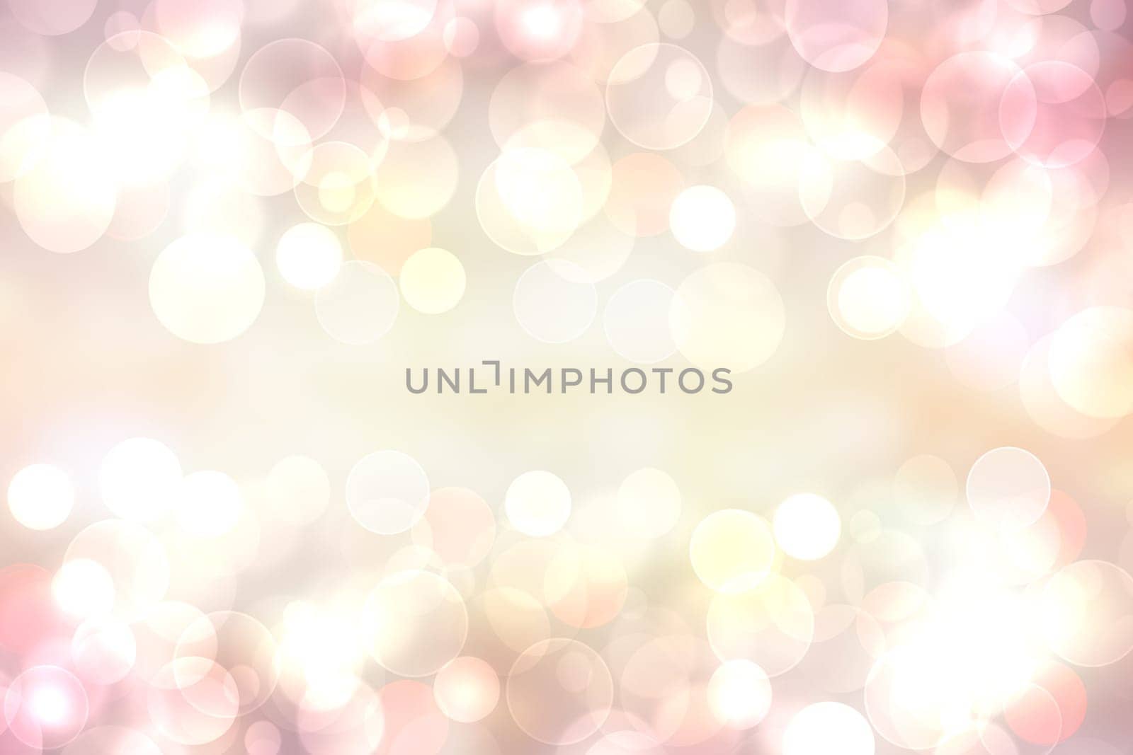 Abstract blurred vivid spring summer light delicate pastel pink bokeh background texture with bright soft color circles. Space for your text. Beautiful backdrop illustration.