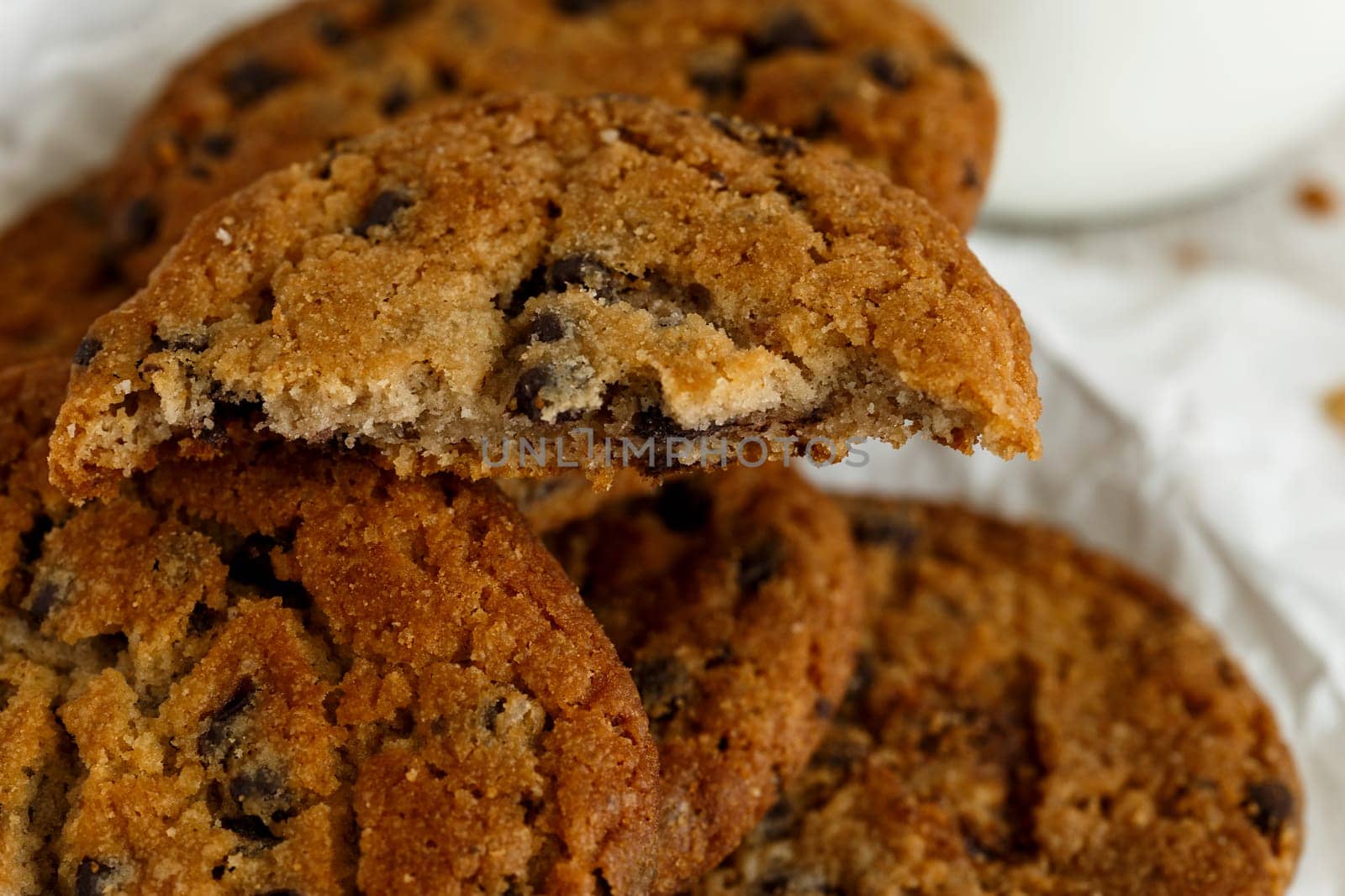 Oatmeal Raisin Cookies brown orange close up