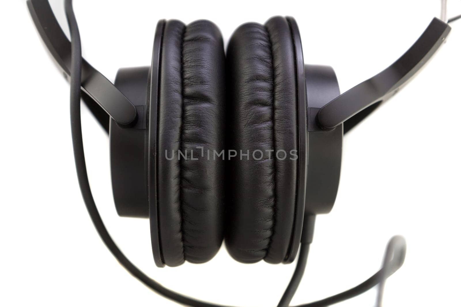 Professional Studio Monitor Headphones on white background