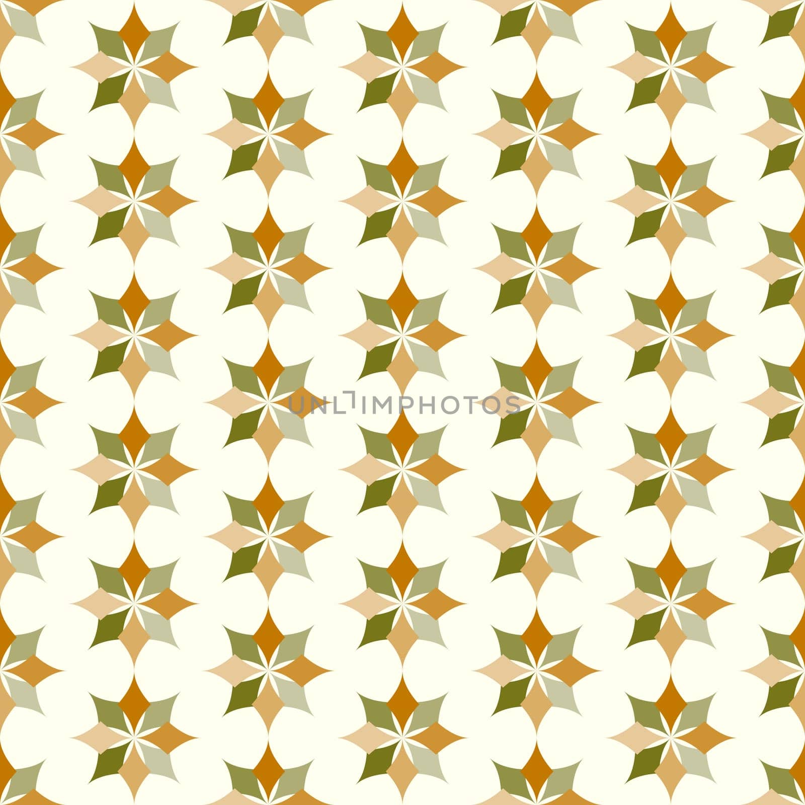 Dark brown and green modern classic bloom seamless pattern. Abstract blossom style for graphic and retro design.