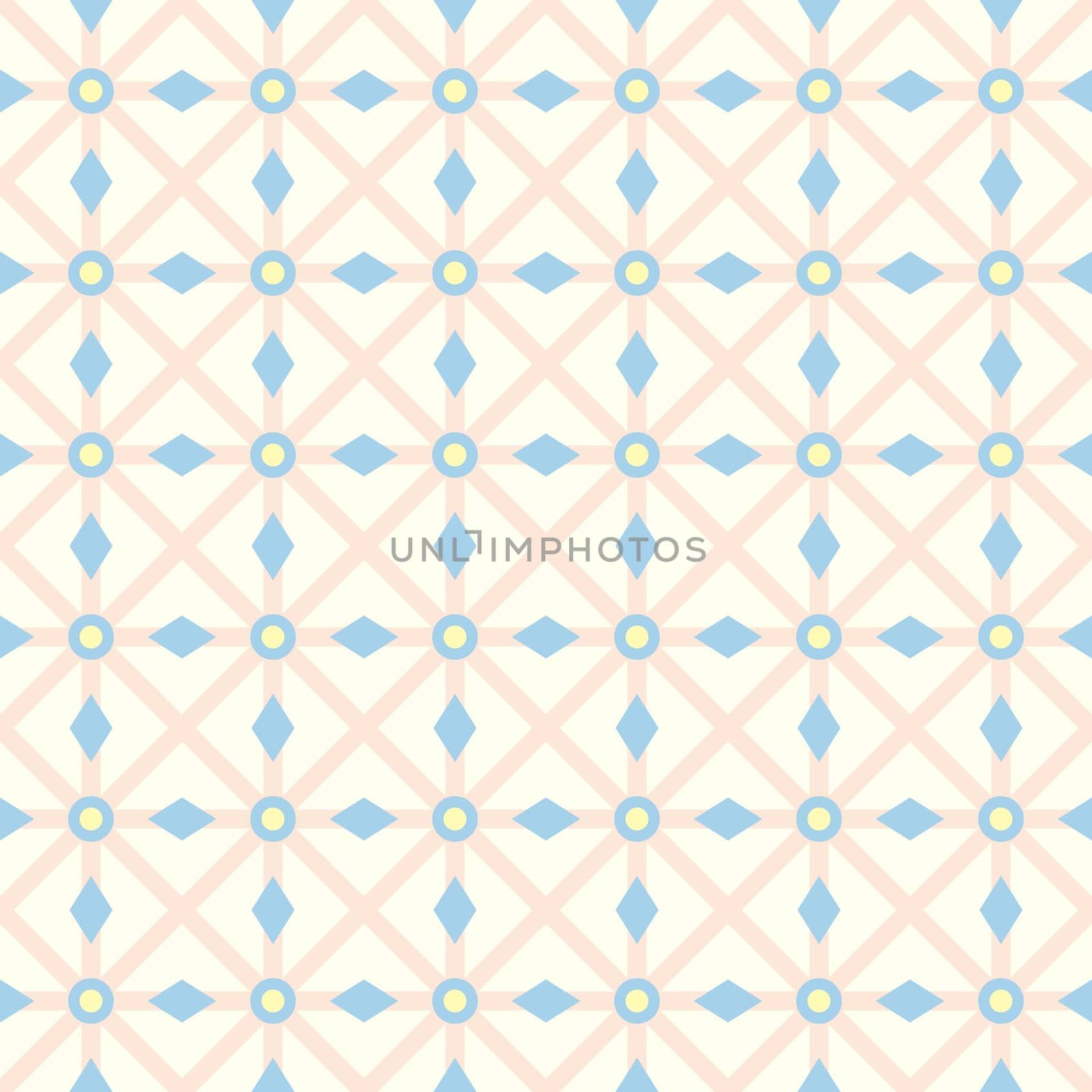 Orange asterisk or crossed line and circle and triangle seamless pattern. Abstract and classic pattern style for design