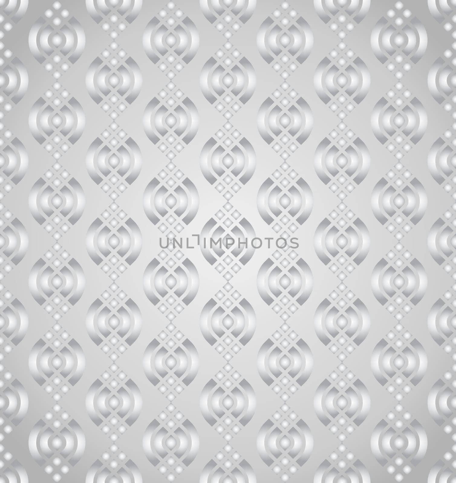 Silver Modern lotus shape seamless pattern on pastel background. Abstract pattern for graphic design and vintage style.