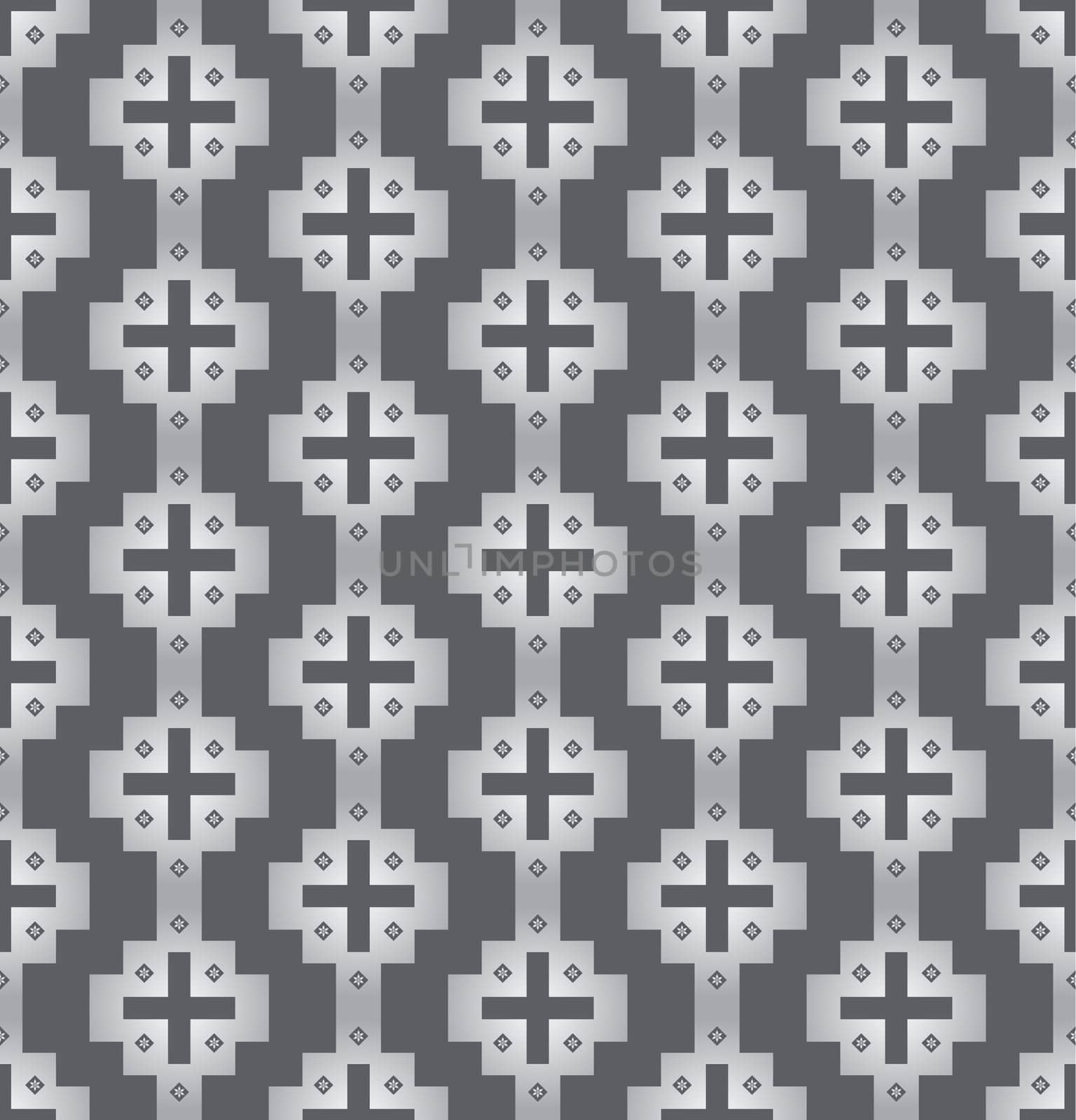 Silver plus sign and blossom pattern on pastel color. Sweet and vintage seamless pattern style for modern or graphic design