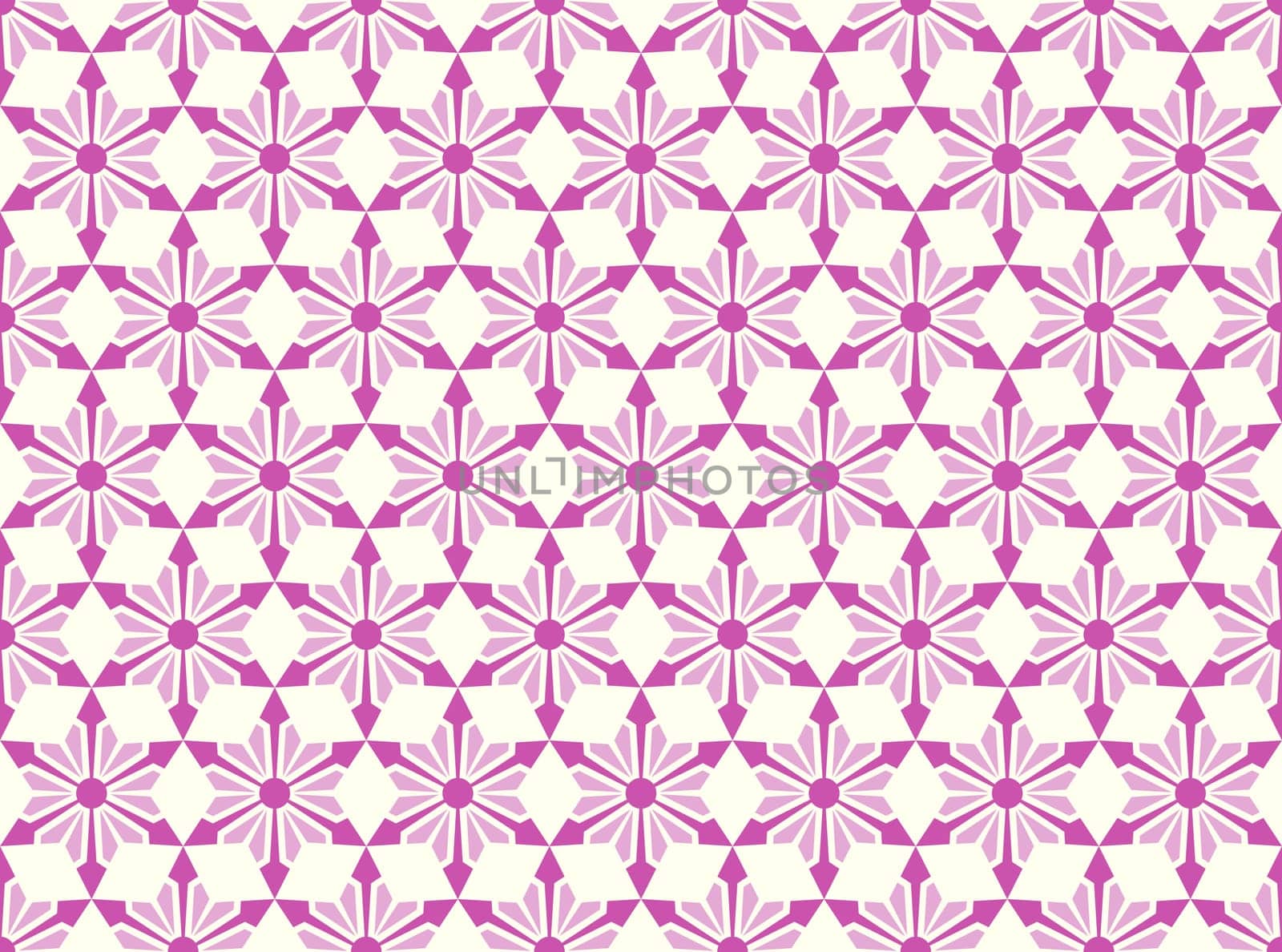 Purple modern star and circle and arrow shape seamless pattern. Fashionable flower for graphic or classic smart design