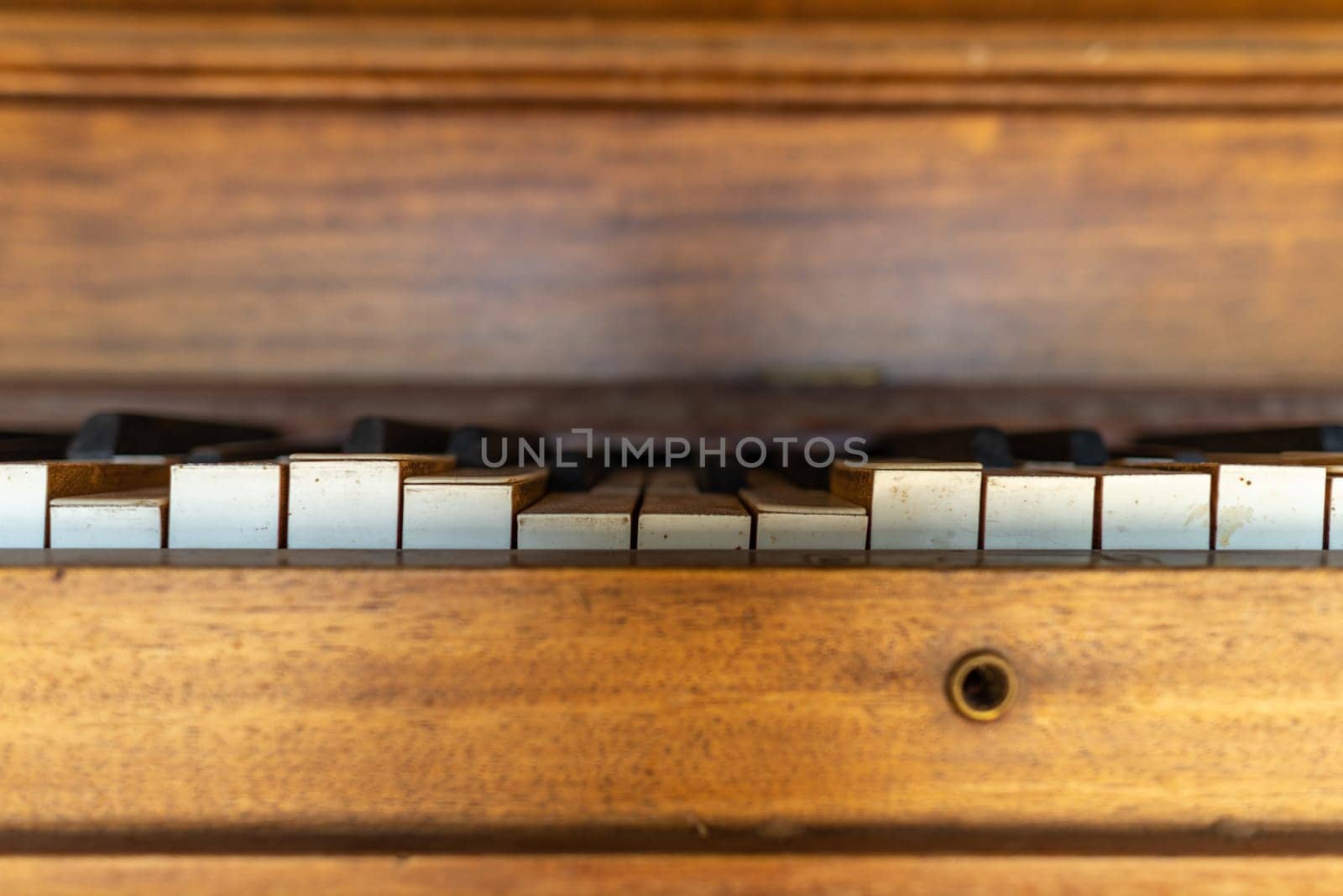 Keys of an Old ruined piano
