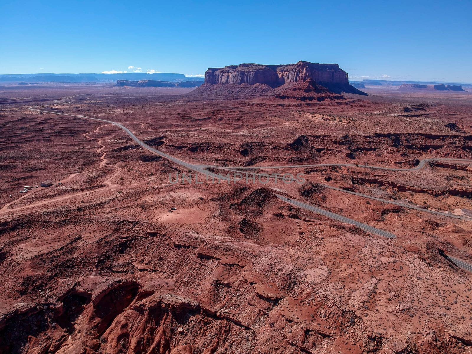 Aerial view of Monument Valley, Arizona