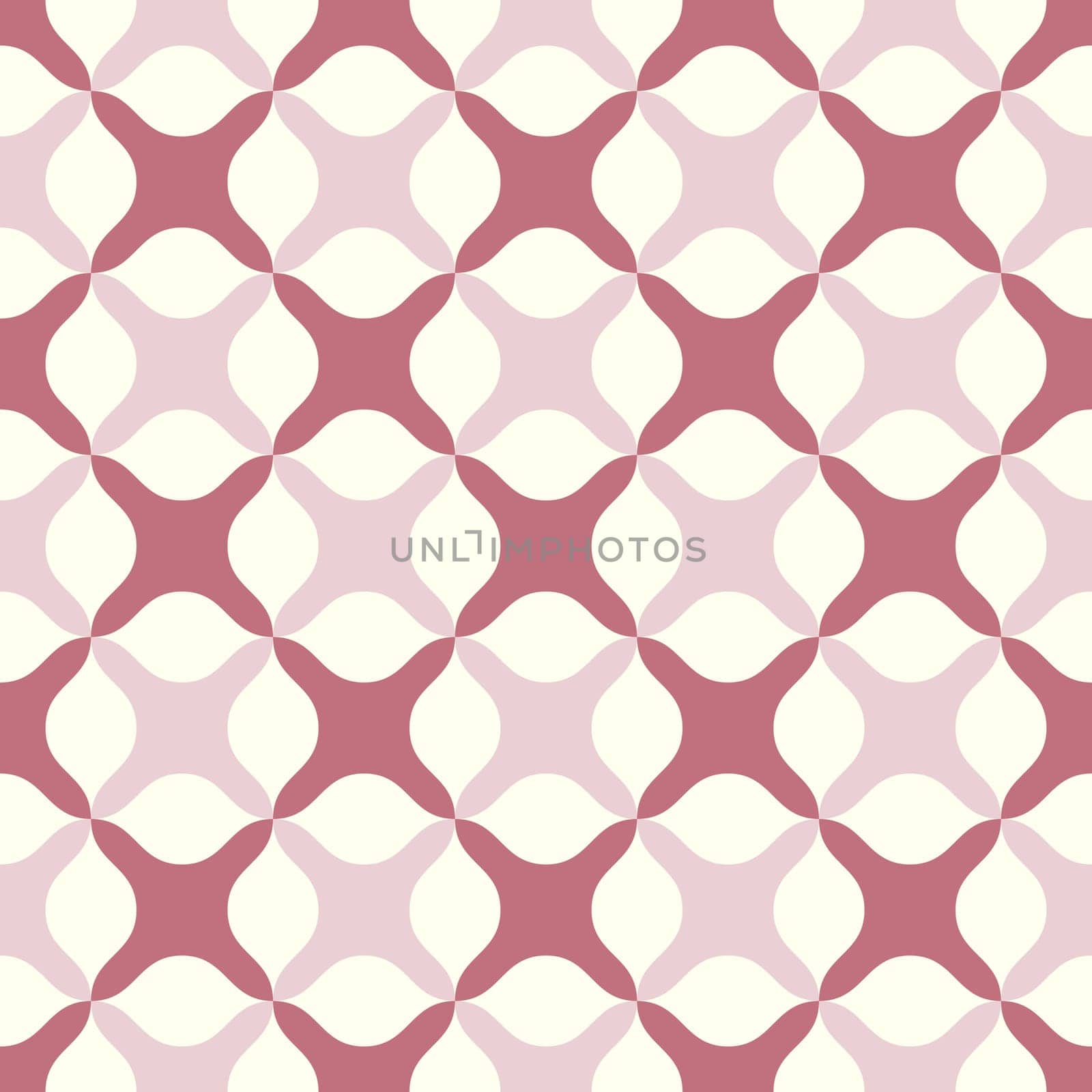Dark red abstract cross or plus sign pattern on pastel background. Sweet and modern seamless pattern style for graphic or romance design.