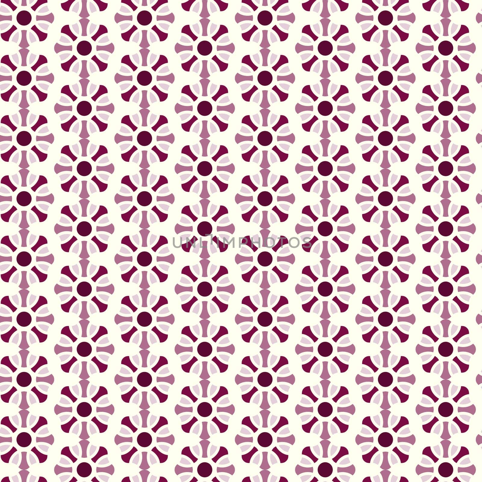 Dark red blossom pattern on pastel background. Sweet vintage bloom pattern style for retro or modern design
