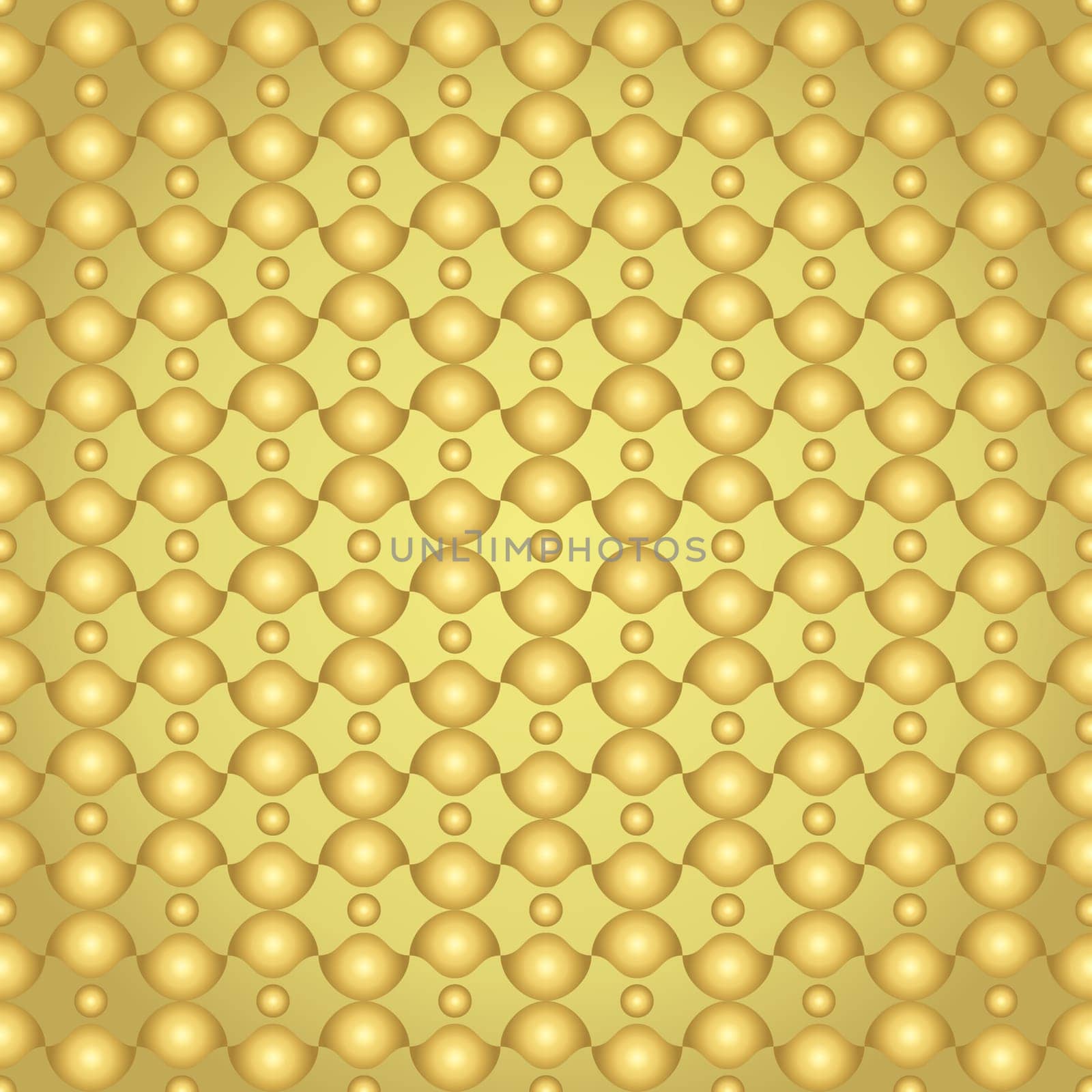 Gold curve cup and circle pattern on pastel background. Retro and classic seamless pattern style for modern or graphic design.