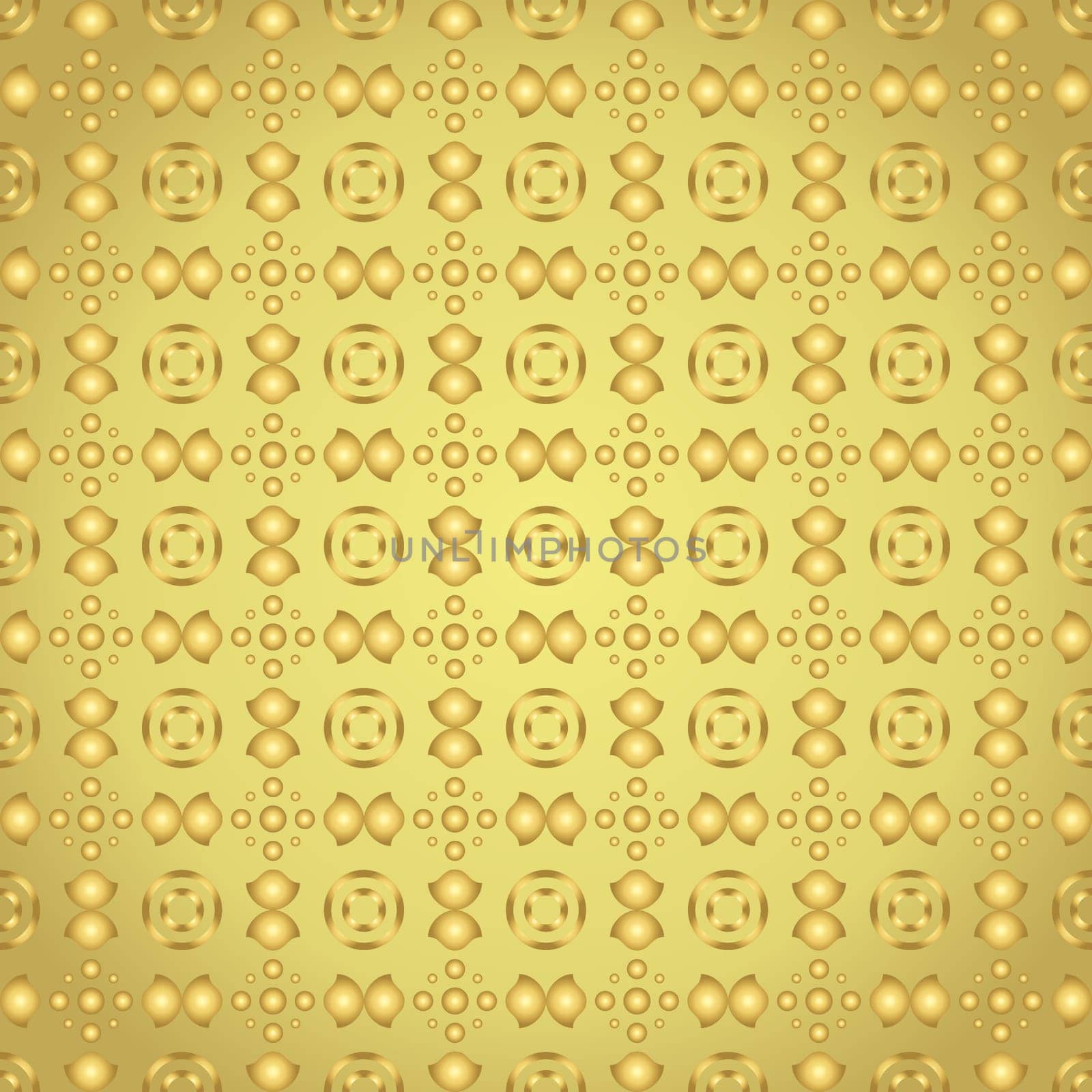 Gold curve cup and circle pattern on pastel color. Vintage and modern seamless pattern style for cute or graphic design