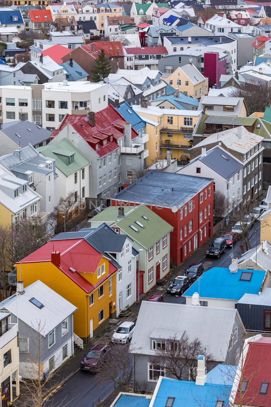 Aerial view of Reykjavik city, Capital of Iceland