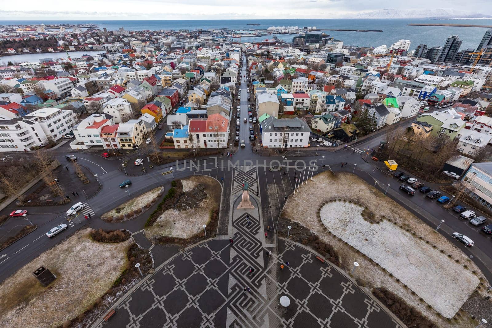 Aerial view of Reykjavik city, Capital of Iceland