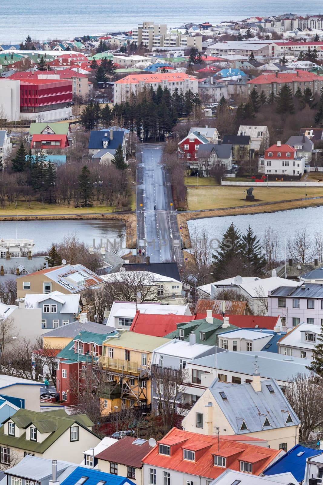 Aerial view of Reykjavik city, Capital of Iceland