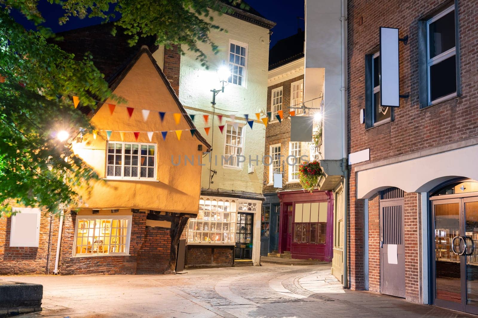 York shambles alley sunset dusk, York Englsnd UK