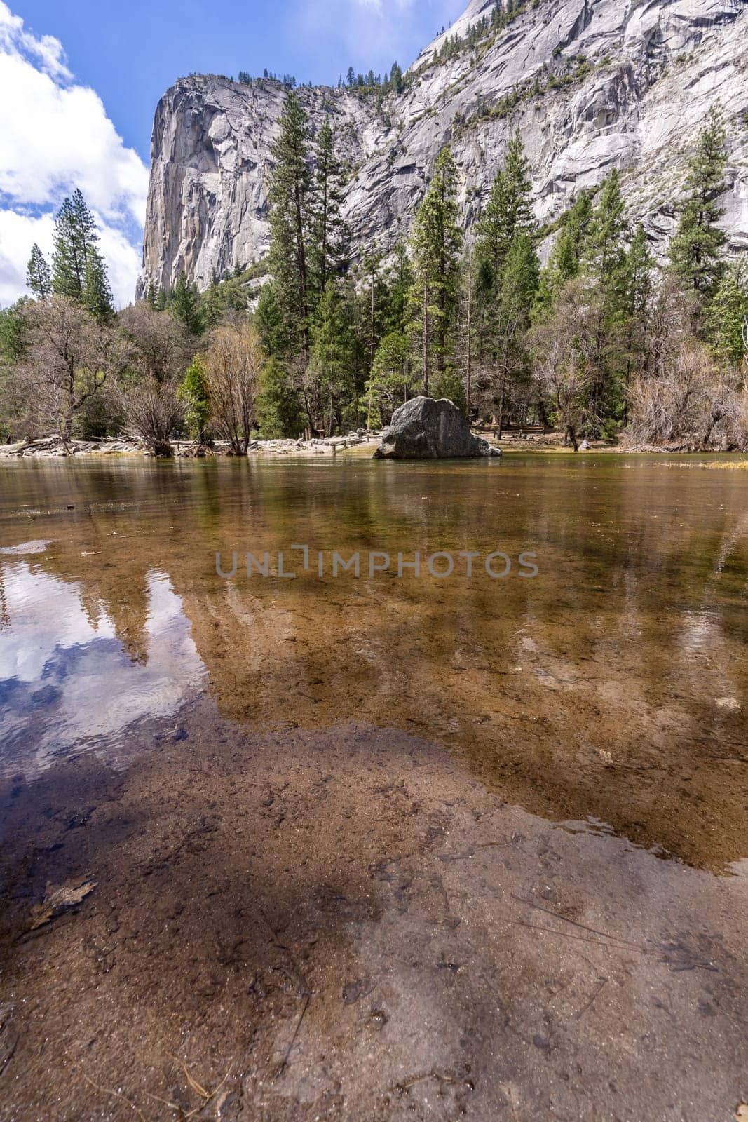 Mirror Lake at Yosemite Valley national Park in California San Francisco USA