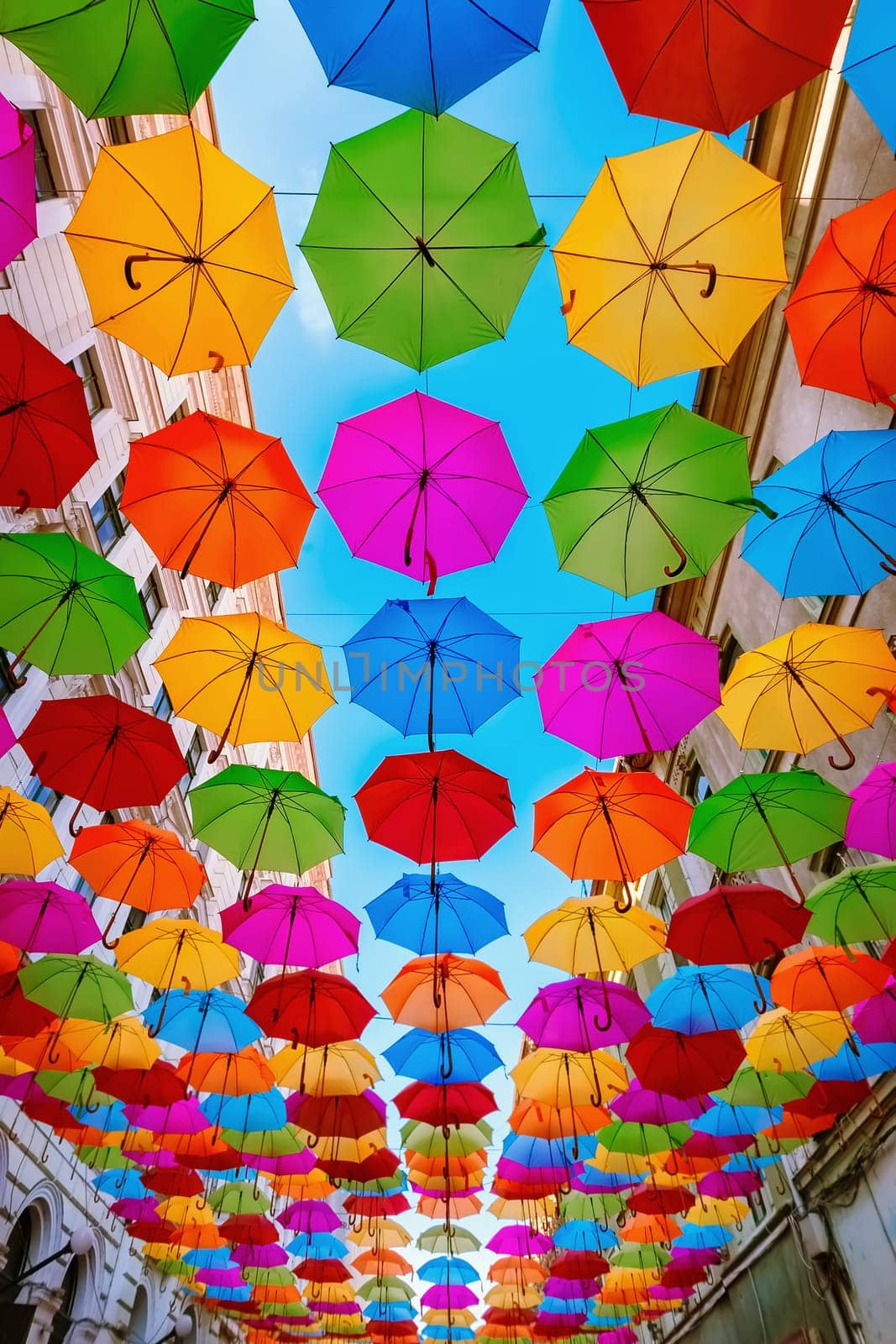 Umbrella street (Alba Iulia street) in Timisoara, Romania