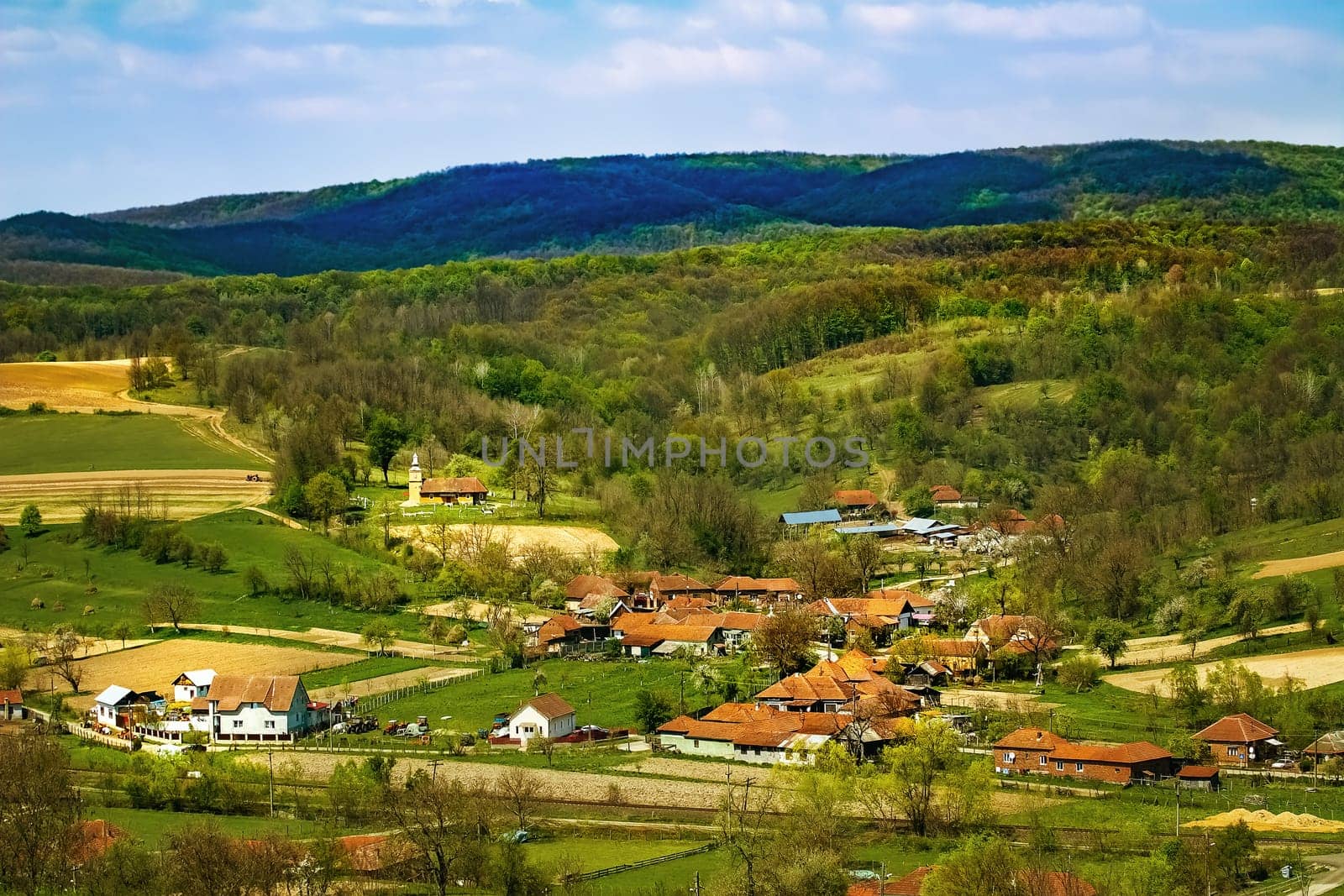 Settlement in the Carpathian mountains, Romania