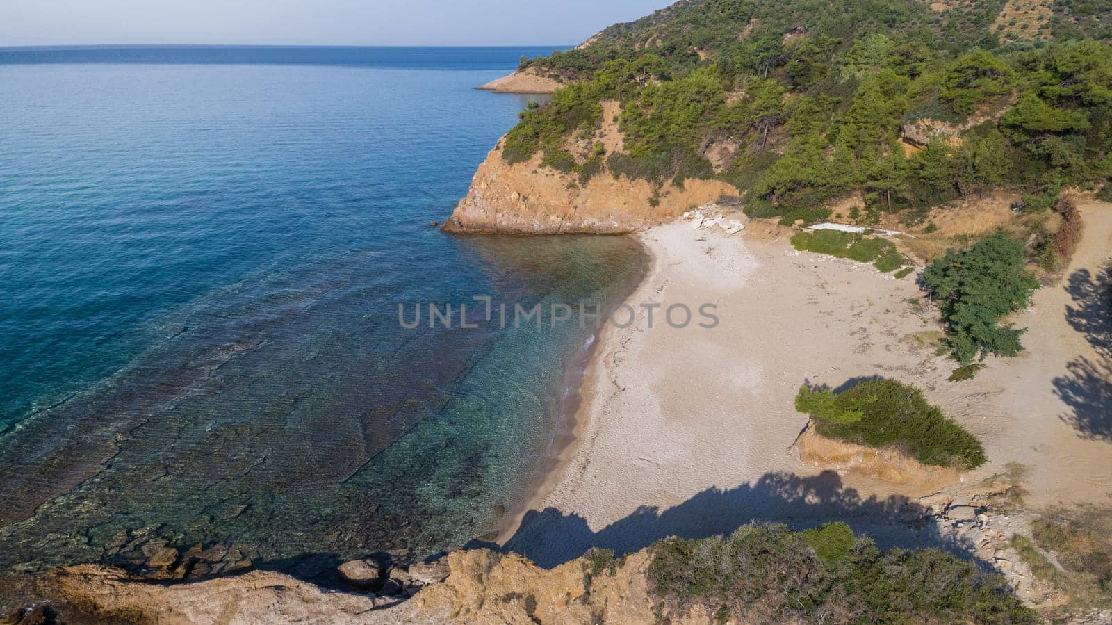 wild beach in Thassos island, Greece