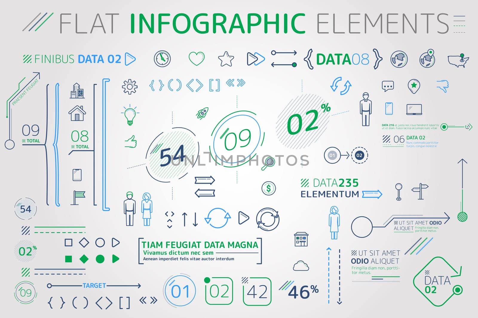 Corporate Infographic Elements is an excellent collection of vector graphs, charts and diagrams.