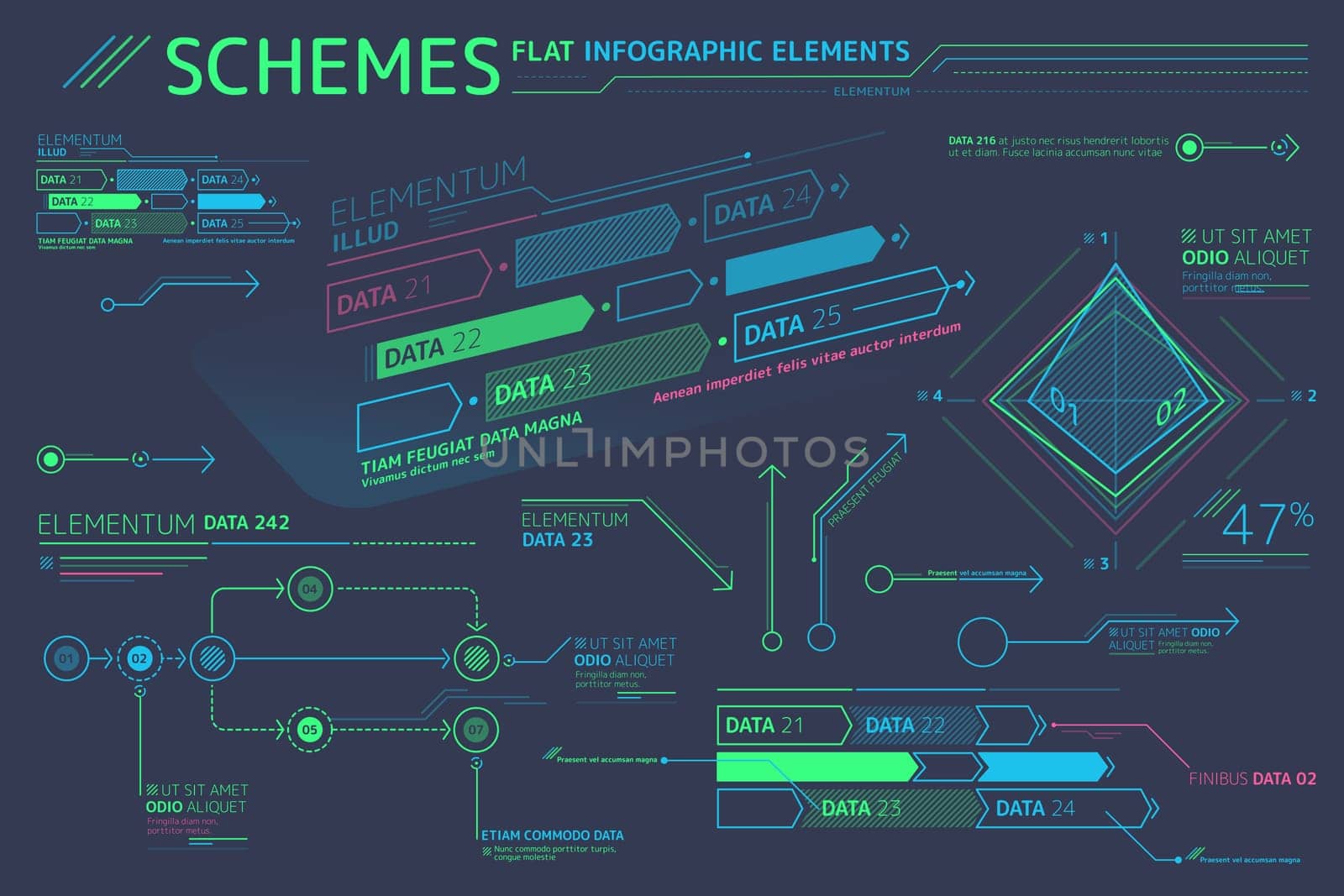 Corporate Infographic Elements is an excellent collection of vector graphs, charts and diagrams.