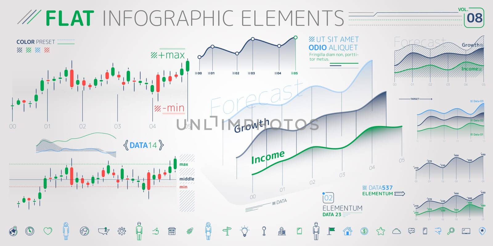 Corporate Infographic Elements is an excellent collection of vector graphs, charts and diagrams.