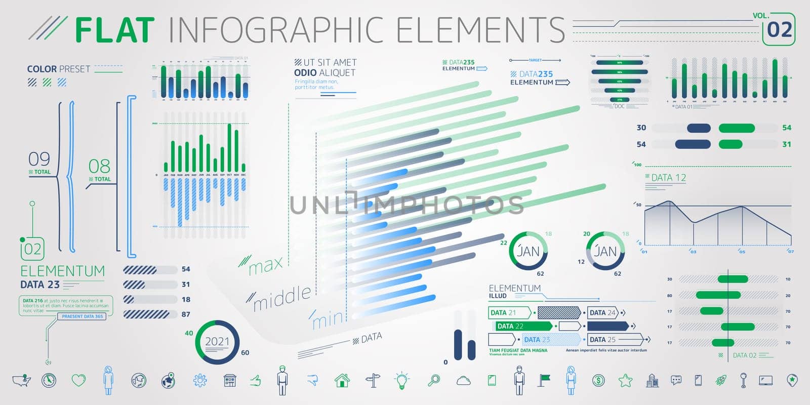 Corporate Infographic Elements is an excellent collection of vector graphs, charts and diagrams.