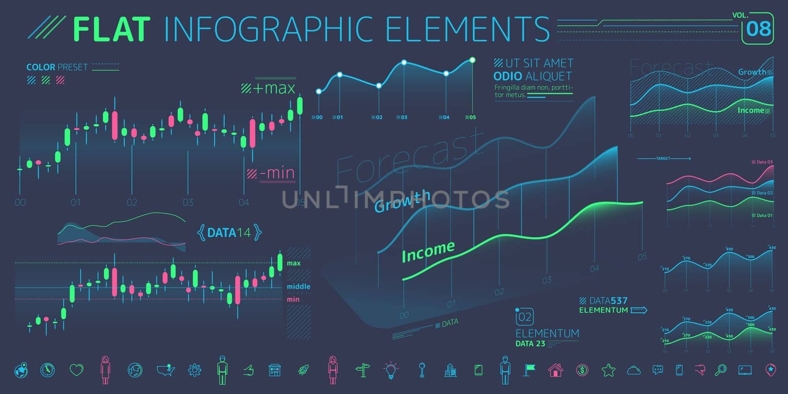 Corporate Infographic Elements is an excellent collection of vector graphs, charts and diagrams.