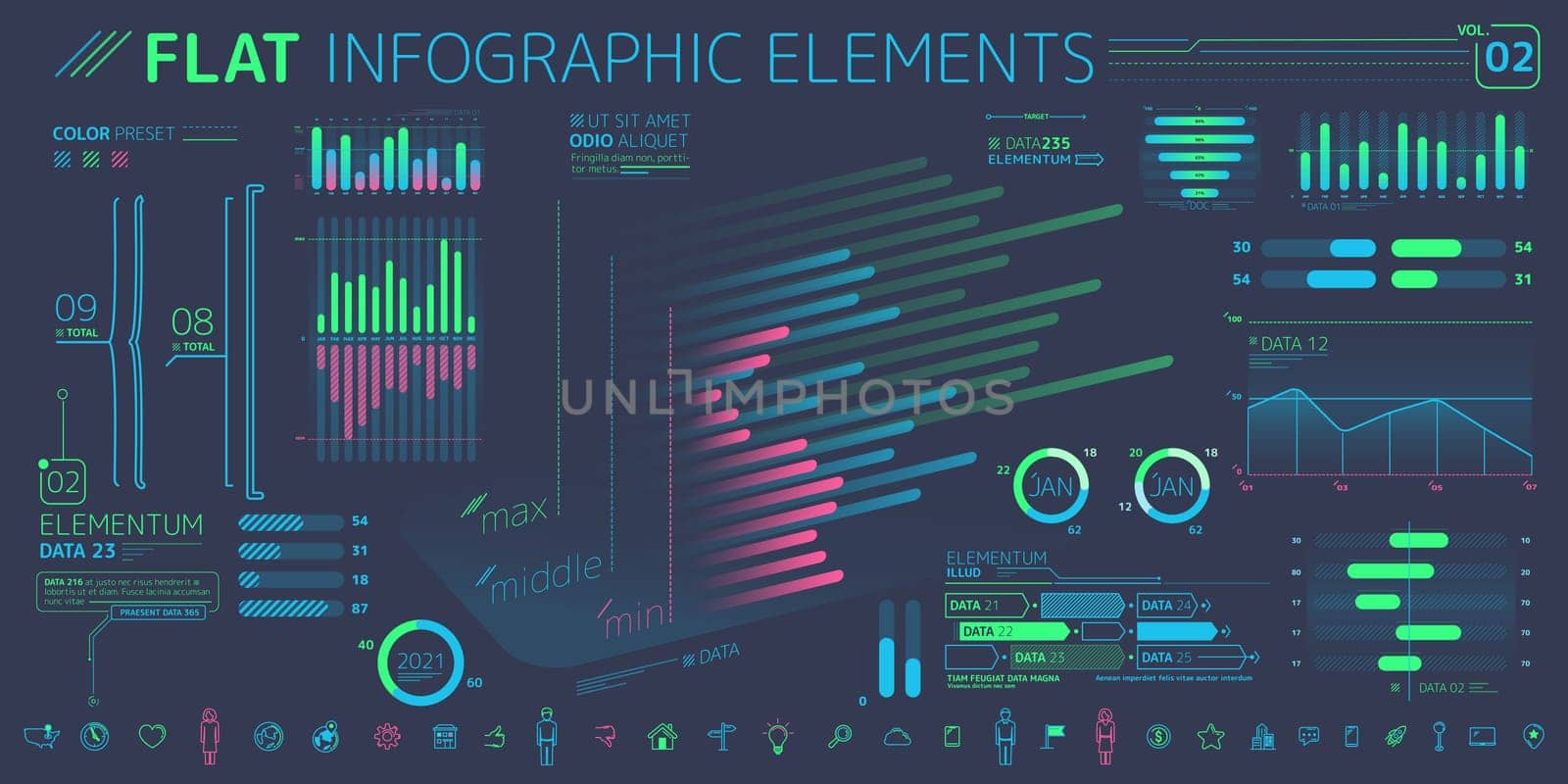 Corporate Infographic Elements is an excellent collection of vector graphs, charts and diagrams.
