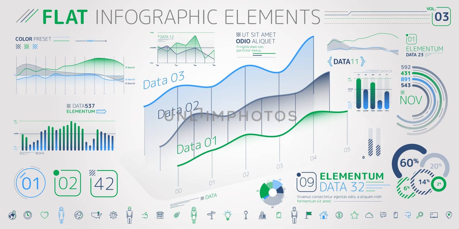 Corporate Infographic Elements is an excellent collection of vector graphs, charts and diagrams.
