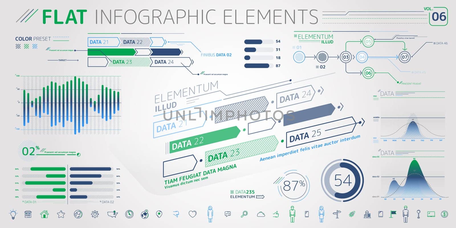 Corporate Infographic Elements is an excellent collection of vector graphs, charts and diagrams.