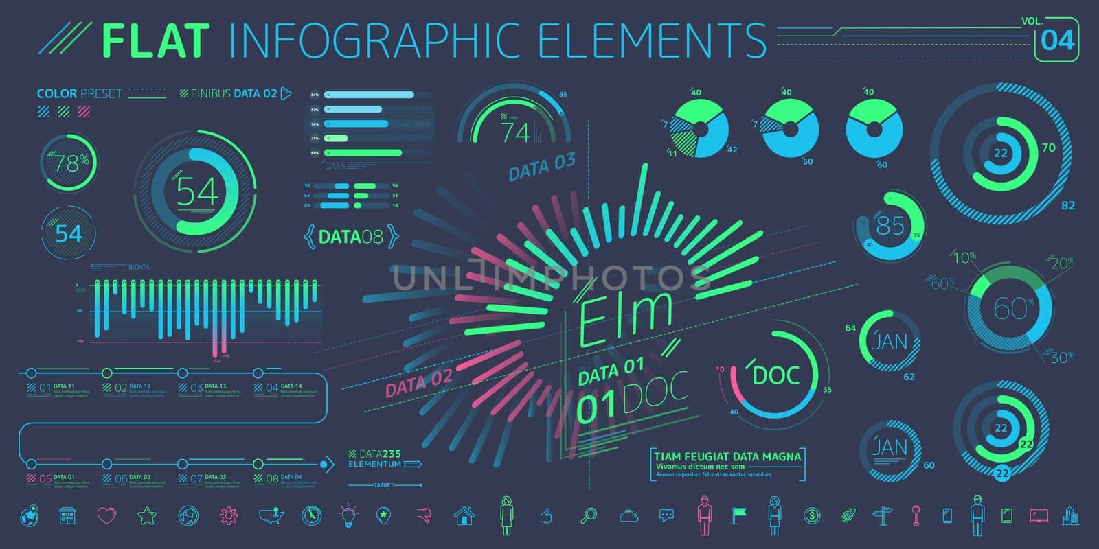 Corporate Infographic Elements is an excellent collection of vector graphs, charts and diagrams.