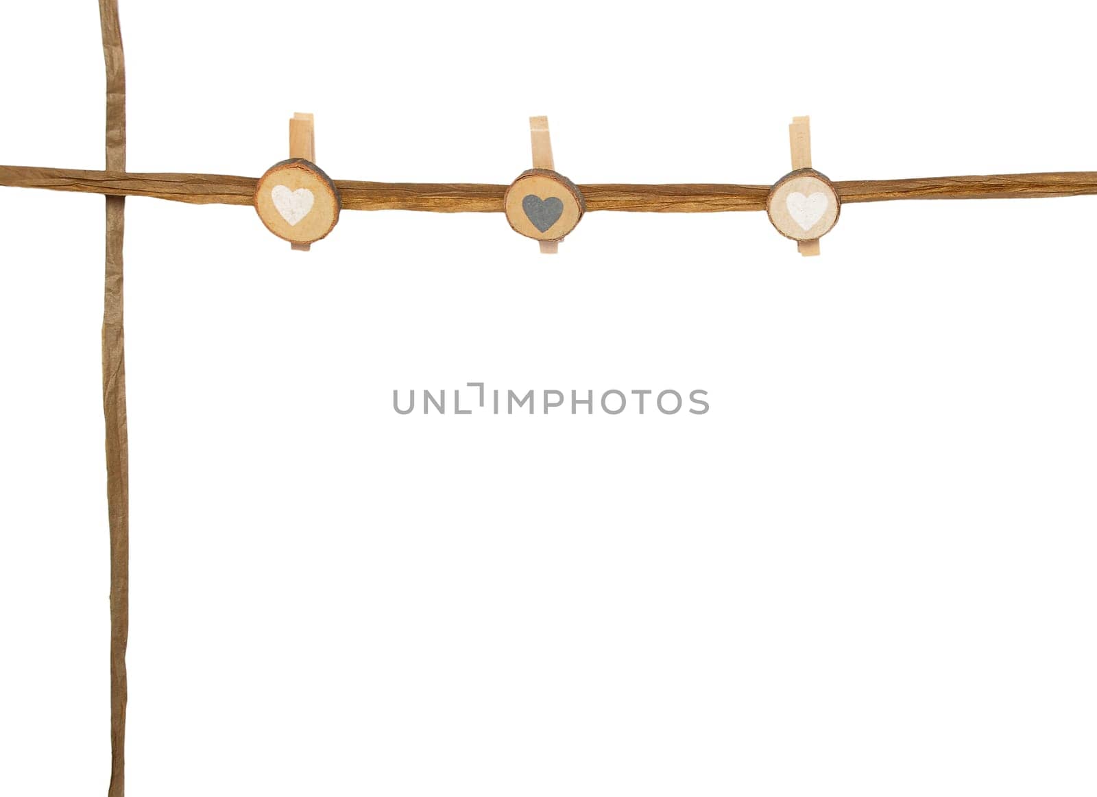 Background with ribbon and pegs