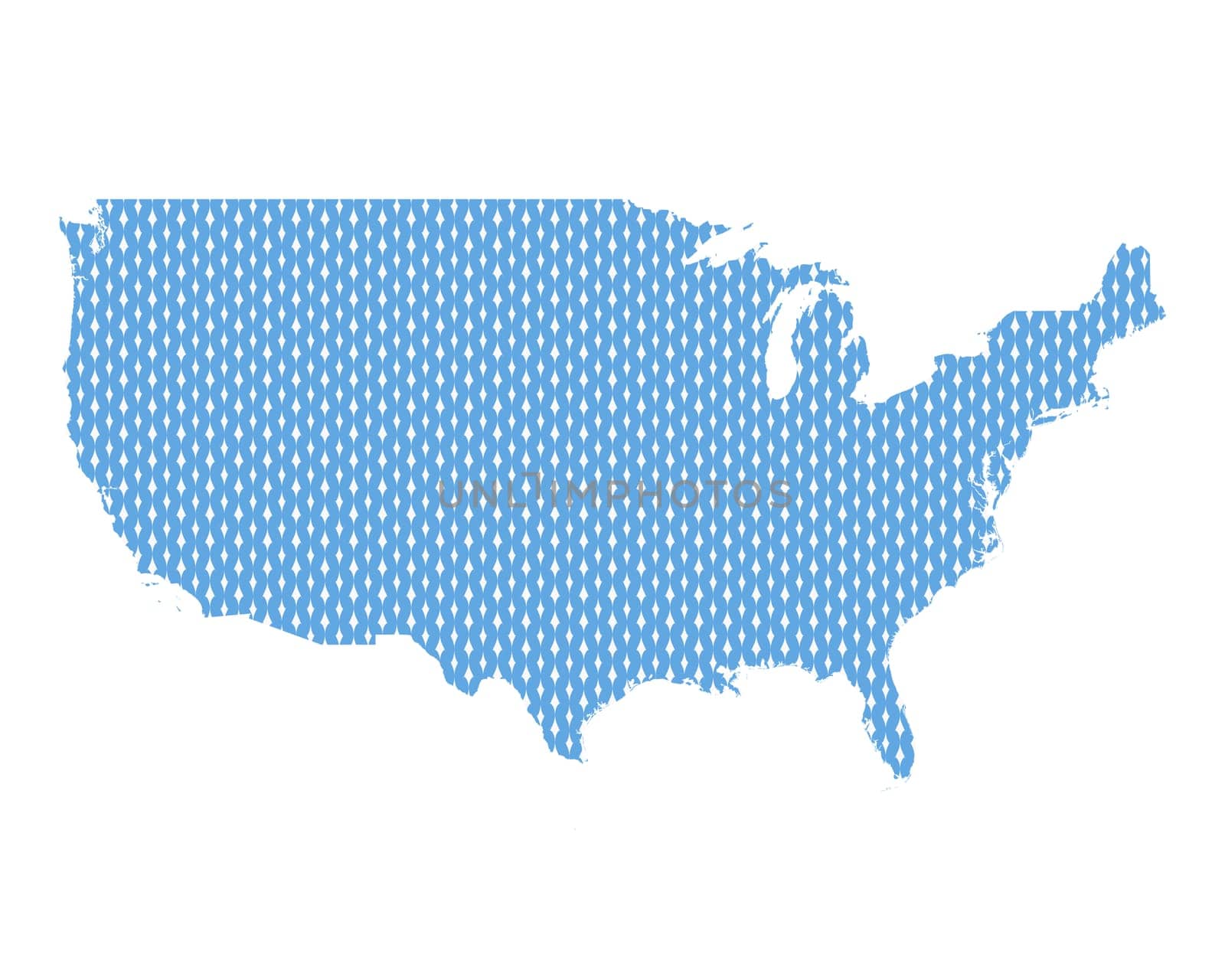 Plain map of the USA