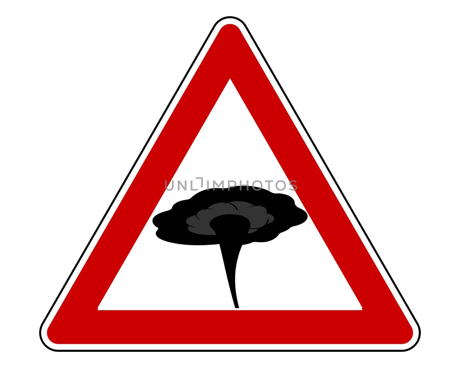 Verkehrsschild mit Tornado