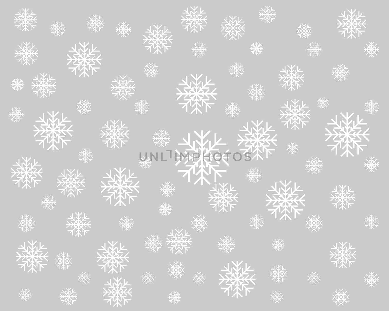 Gray background with snowflakes
