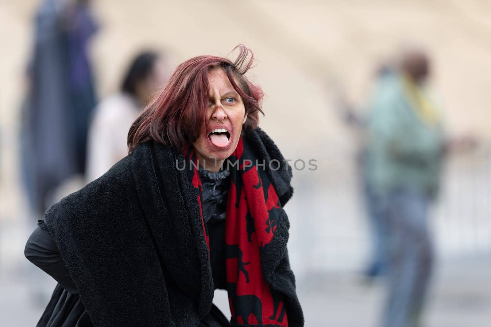 St. Louis, Missouri, USA - March 2, 2019: Bud Light Grand Parade, People wearing halloween outfits, walking down 7th street during the parade
