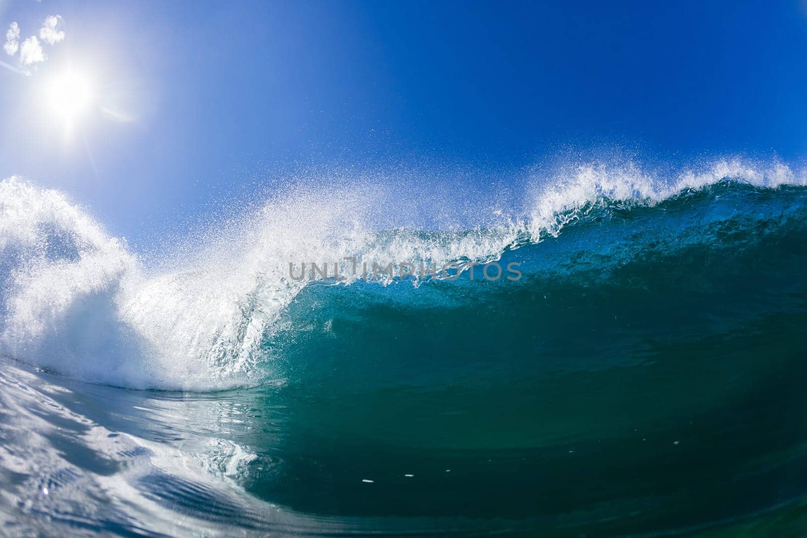 Wave inside out hollow crashing blue water swimming water photo