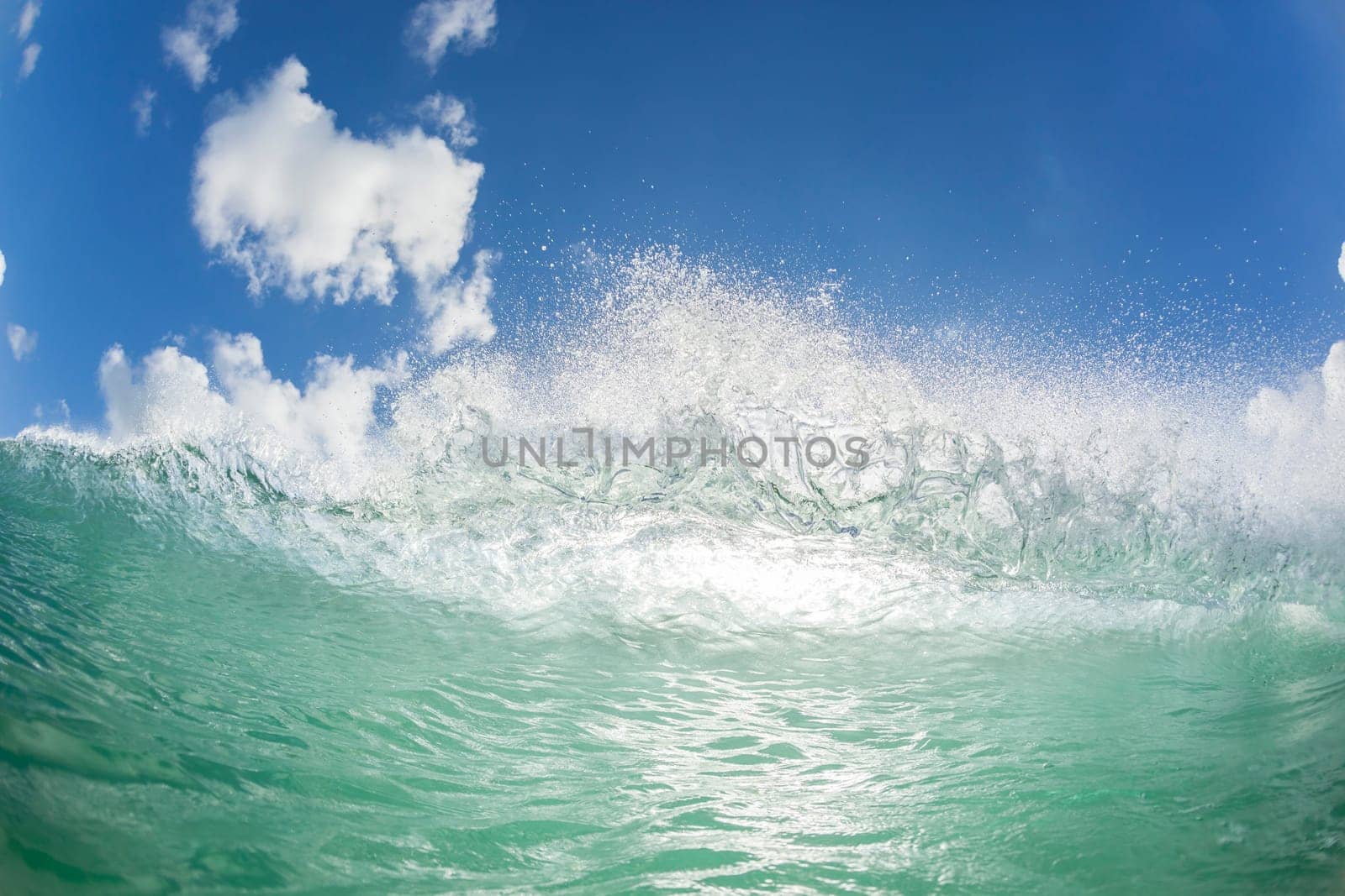 Wave ocean closeup swimming encounter wall of water crashing breaking beauty nature power.