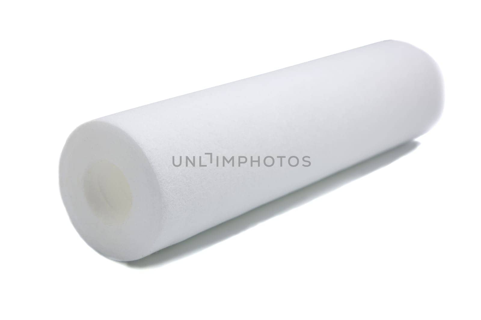 Fresh new water filter on white background